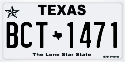 TX license plate BCT1471