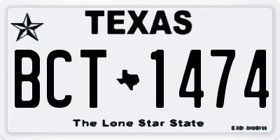 TX license plate BCT1474