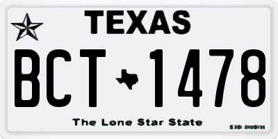 TX license plate BCT1478