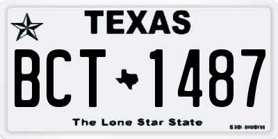 TX license plate BCT1487