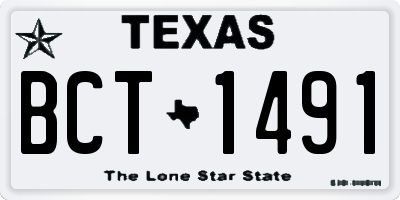 TX license plate BCT1491