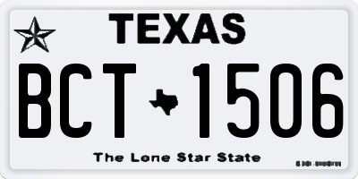 TX license plate BCT1506