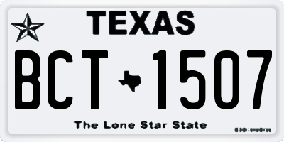 TX license plate BCT1507