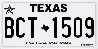 TX license plate BCT1509