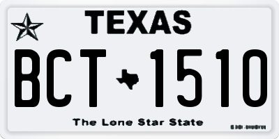 TX license plate BCT1510
