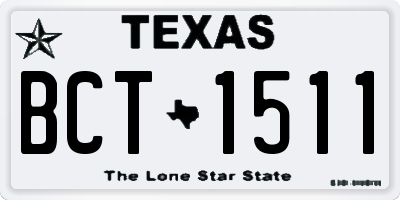 TX license plate BCT1511