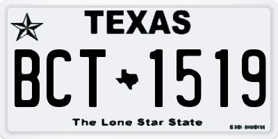 TX license plate BCT1519