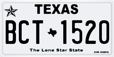 TX license plate BCT1520