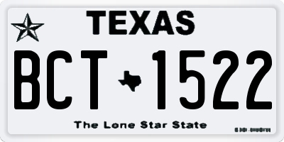 TX license plate BCT1522