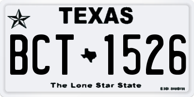 TX license plate BCT1526