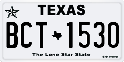TX license plate BCT1530