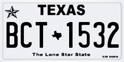 TX license plate BCT1532