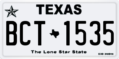 TX license plate BCT1535