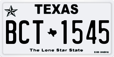 TX license plate BCT1545