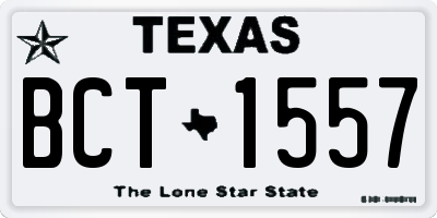 TX license plate BCT1557