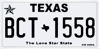 TX license plate BCT1558