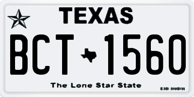TX license plate BCT1560