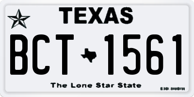 TX license plate BCT1561