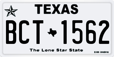 TX license plate BCT1562