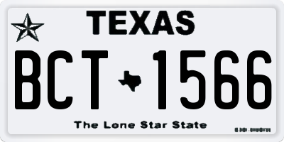 TX license plate BCT1566