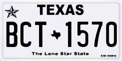 TX license plate BCT1570
