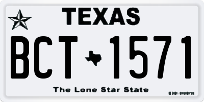 TX license plate BCT1571