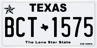 TX license plate BCT1575