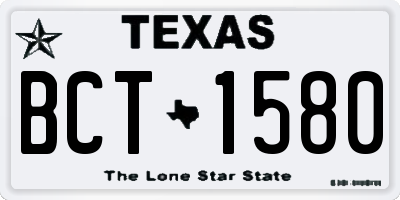 TX license plate BCT1580