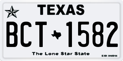 TX license plate BCT1582