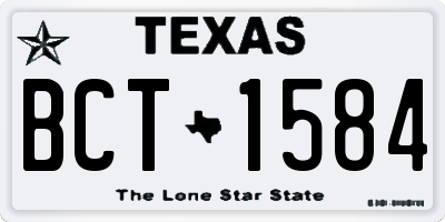 TX license plate BCT1584
