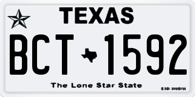 TX license plate BCT1592
