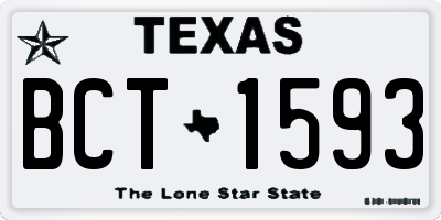 TX license plate BCT1593