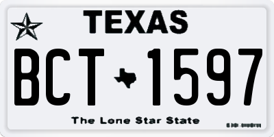TX license plate BCT1597