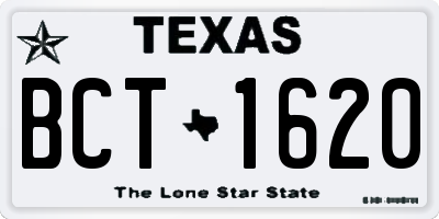 TX license plate BCT1620