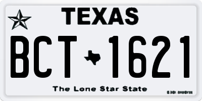 TX license plate BCT1621