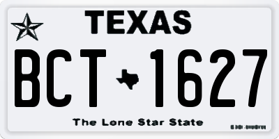 TX license plate BCT1627