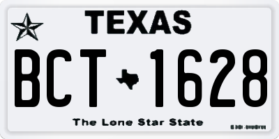 TX license plate BCT1628
