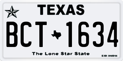 TX license plate BCT1634