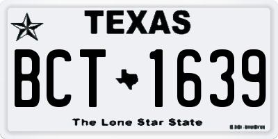 TX license plate BCT1639