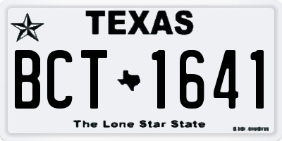 TX license plate BCT1641