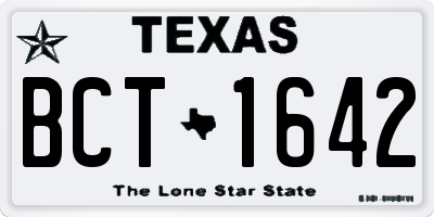 TX license plate BCT1642
