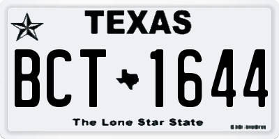 TX license plate BCT1644