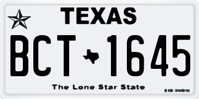 TX license plate BCT1645