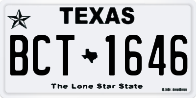 TX license plate BCT1646