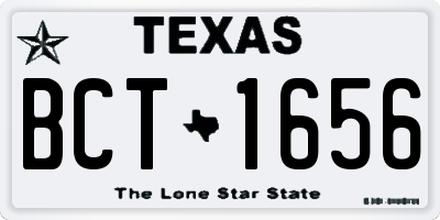 TX license plate BCT1656