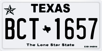 TX license plate BCT1657