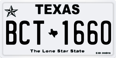 TX license plate BCT1660