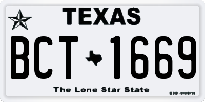 TX license plate BCT1669