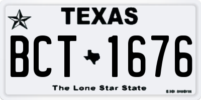 TX license plate BCT1676
