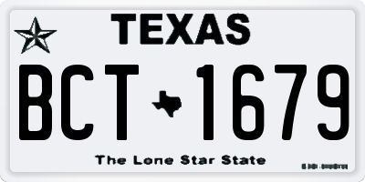TX license plate BCT1679